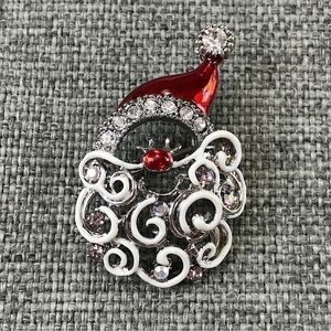 SANTA Christmas brooch NEW